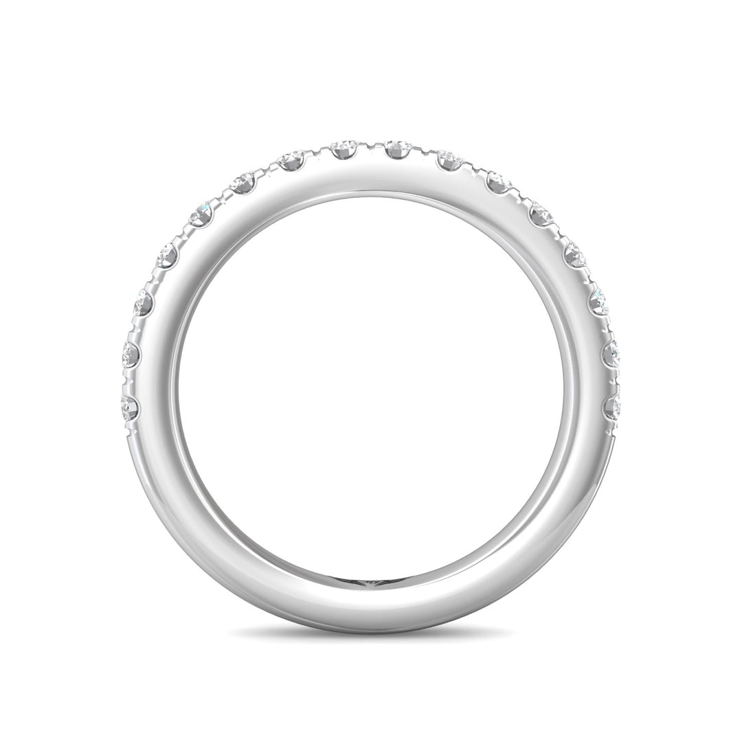 Platinum White Micropave Wedding Band from the Micropave collection - DWBM82XS_PlatW