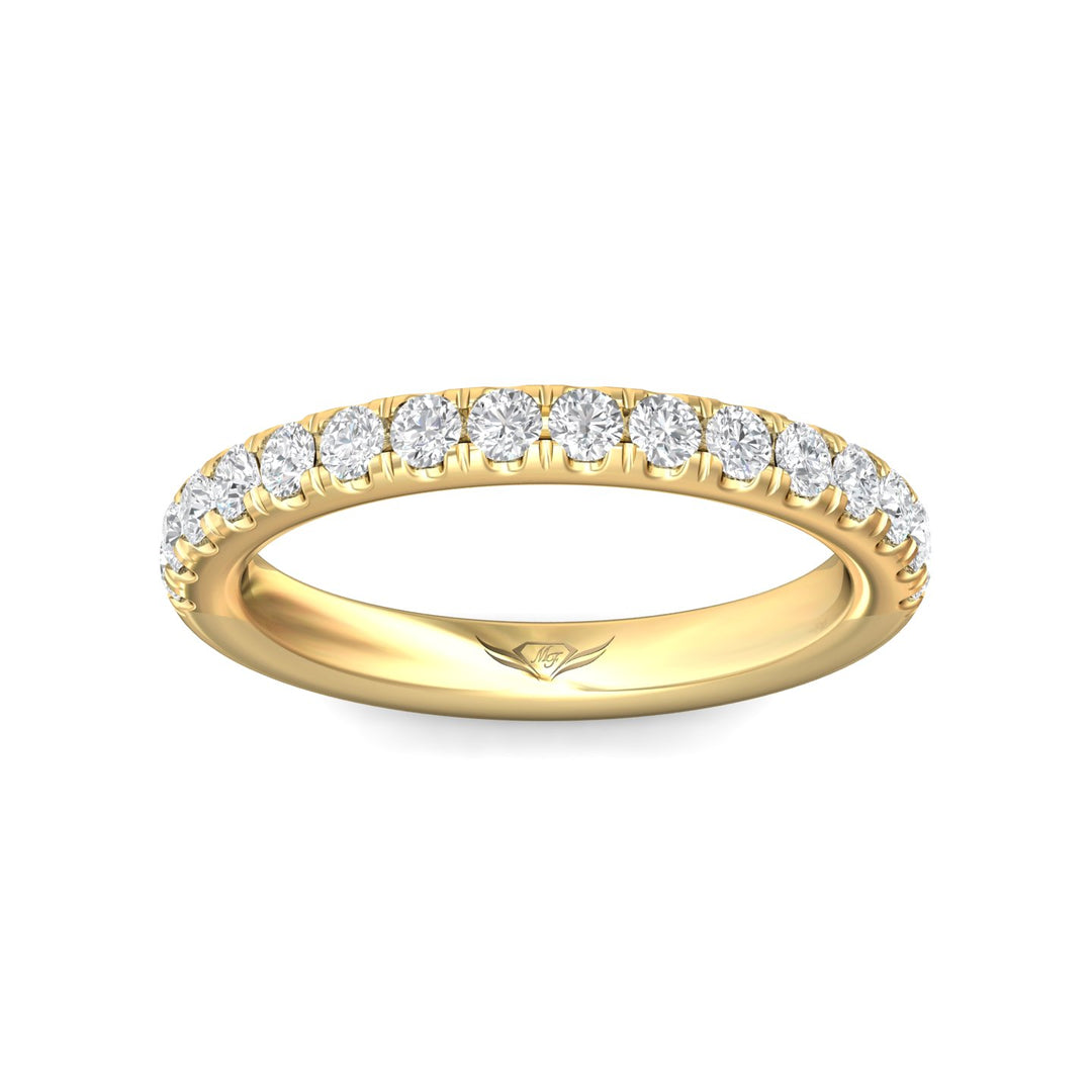 14K Gold Yellow Micropave Wedding Band from the Micropave collection - DWBM82XS_14KY