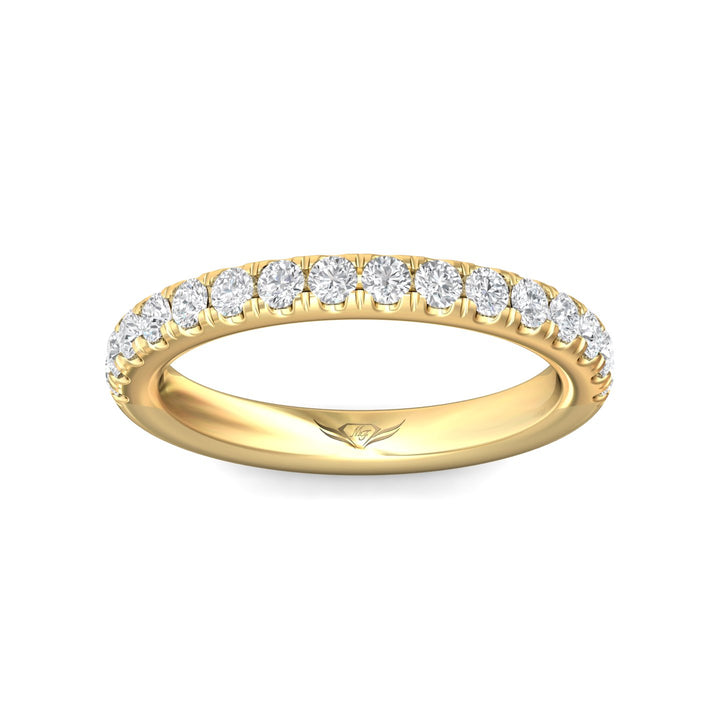 14K Gold Yellow Micropave Wedding Band from the Micropave collection - DWBM82XS_14KY