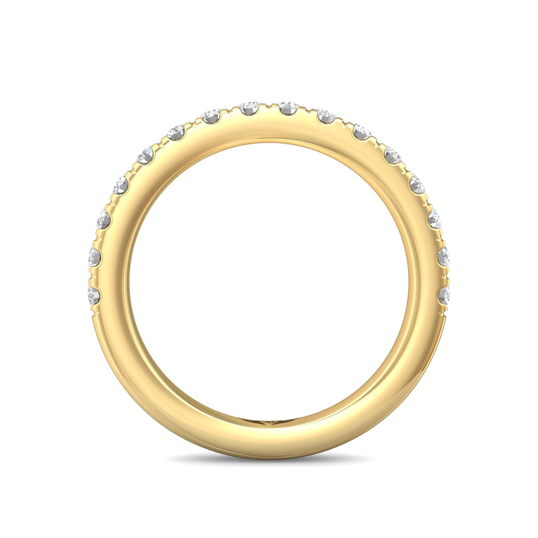 18K Gold Yellow Micropave Wedding Band from the Micropave collection - DWBM82XS_18KY