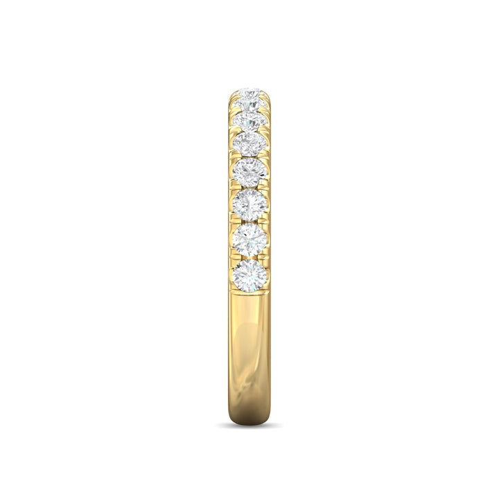 14K Gold Yellow Micropave Wedding Band from the Micropave collection - DWBM82XS_14KY