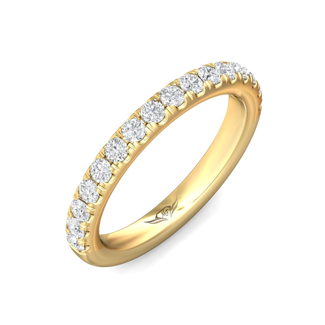 18K Gold Yellow Micropave Wedding Band from the Micropave collection - DWBM82XS_18KY