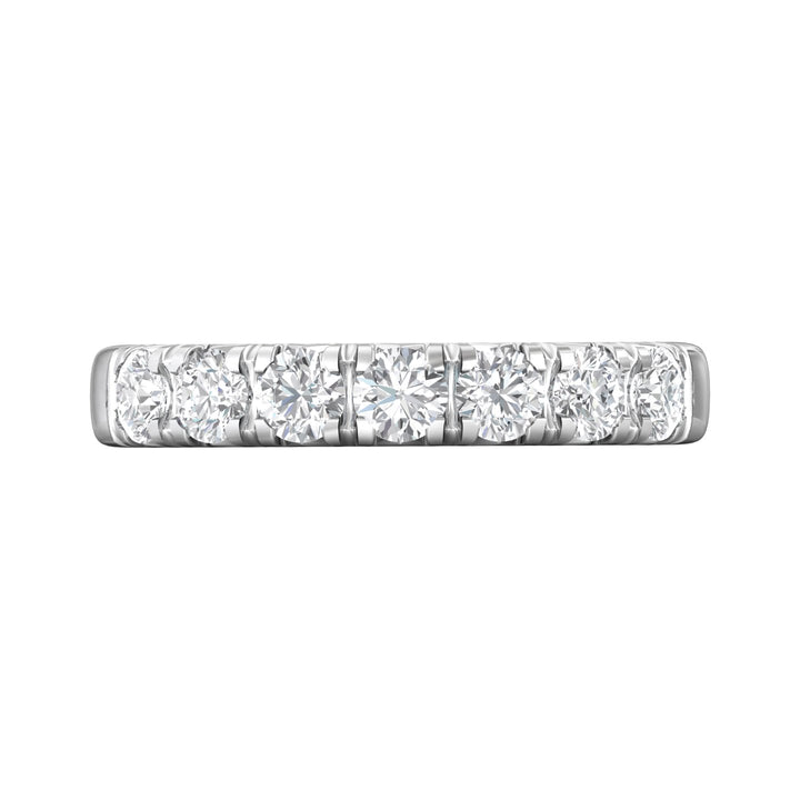 Platinum White Micropave Wedding Band from the Micropave collection - DWBM8-7-1.00_PlatW