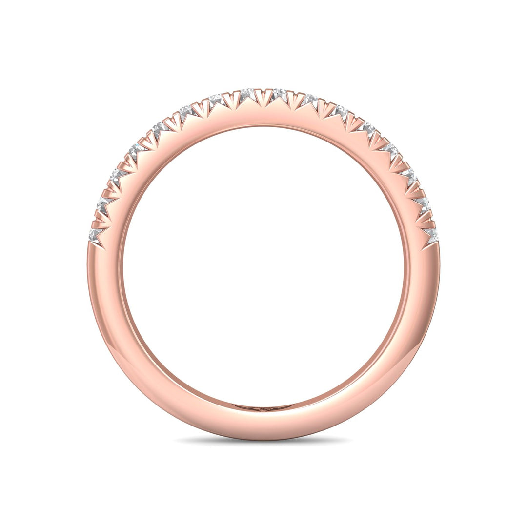 14K Gold Pink Micropave Wedding Band from the Micropave collection - DWBM8-.35_14KP