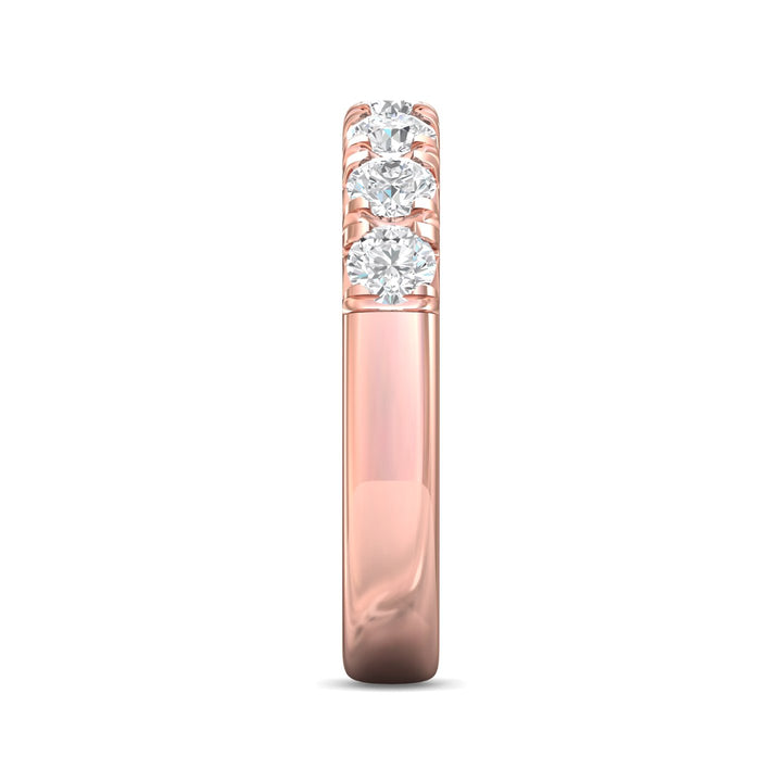 14K Gold Pink Micropave Wedding Band from the Micropave collection - DWBM8-7-1.00_14KP