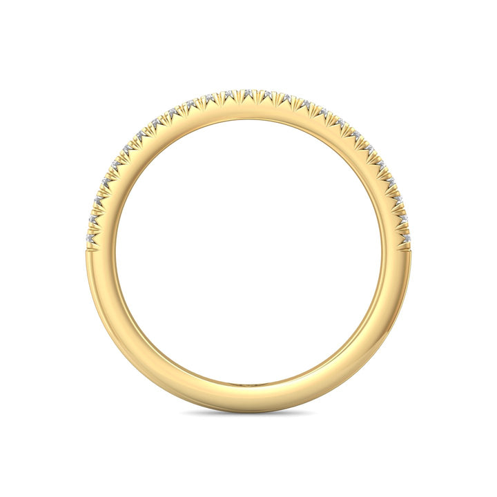 14K Gold Yellow Micropave Wedding Band from the Micropave collection - DWBM8-.15_14KY