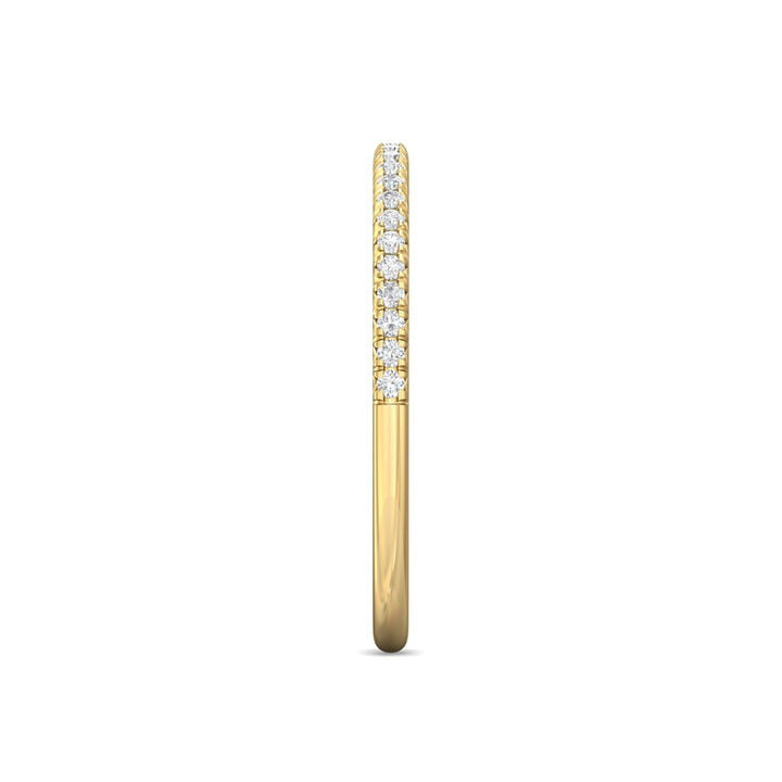 14K Gold Yellow Micropave Wedding Band from the Micropave collection - DWBM8-.15_14KY