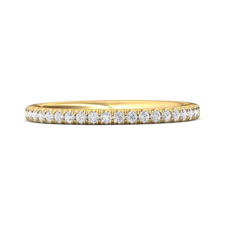 14K Gold Yellow Micropave Wedding Band from the Micropave collection - DWBM8-.25_14KY