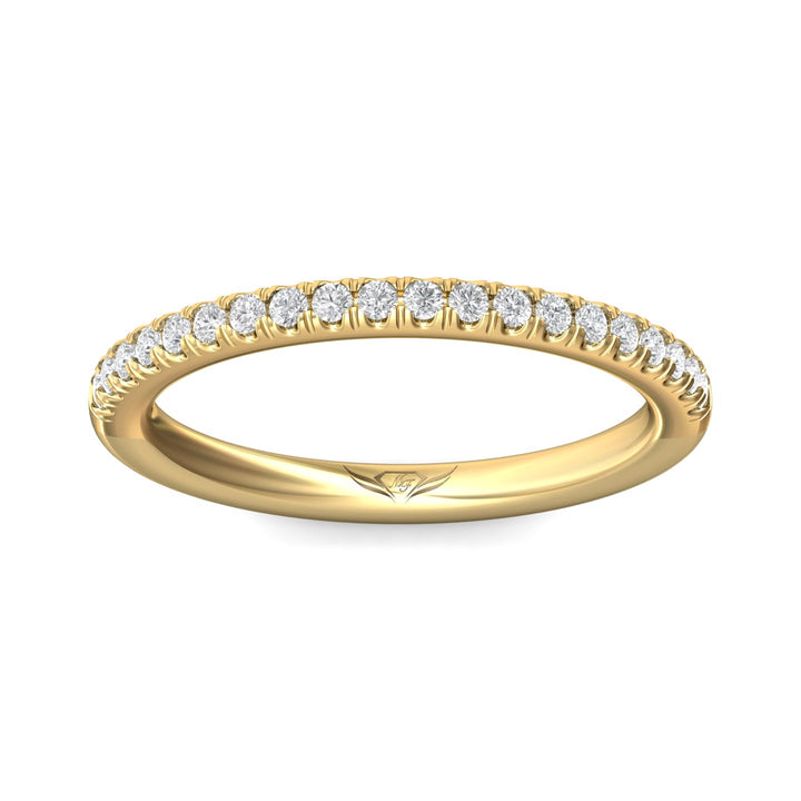14K Gold Yellow Micropave Wedding Band from the Micropave collection - DWBM8-.25_14KY