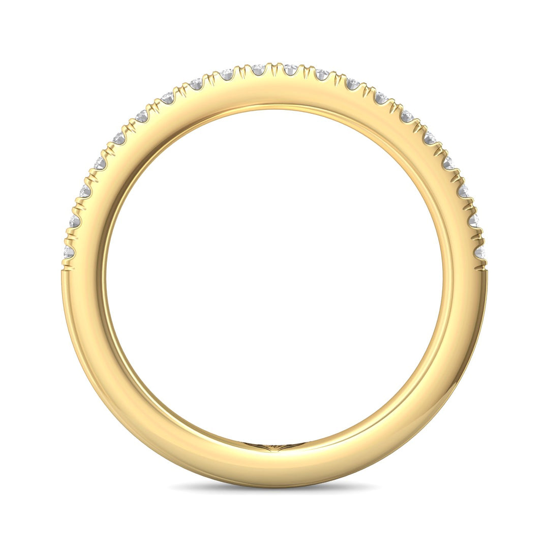 18K Gold Yellow Micropave Wedding Band from the Micropave collection - DWBM8-.25_18KY