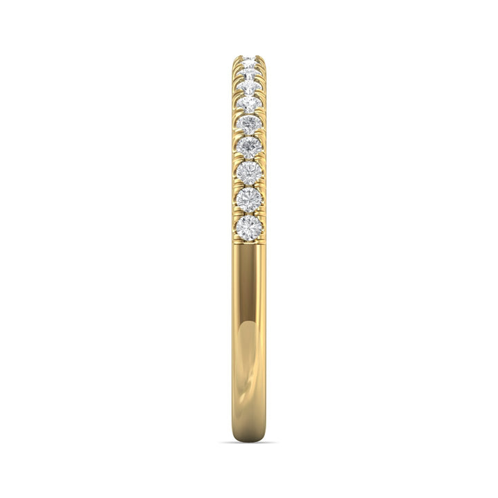 14K Gold Yellow Micropave Wedding Band from the Micropave collection - DWBM8-.25_14KY