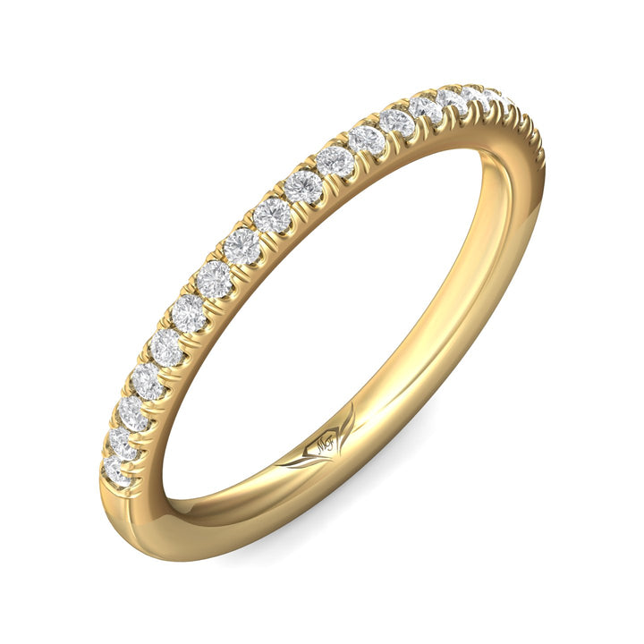 14K Gold Yellow Micropave Wedding Band from the Micropave collection - DWBM8-.25_14KY
