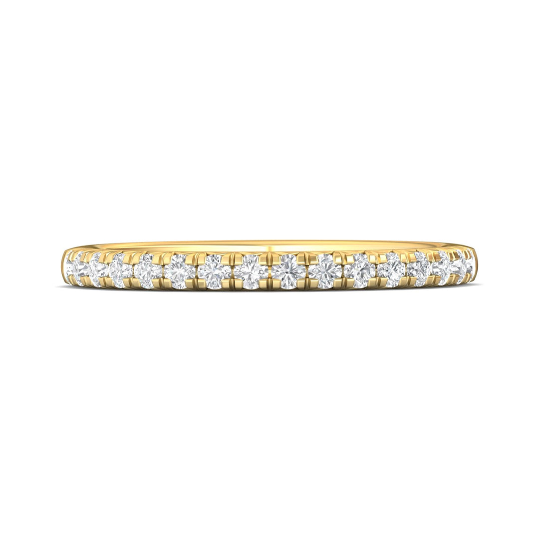 18K Gold Yellow Micropave Wedding Band from the Micropave collection - DWBM8-.35_18KY