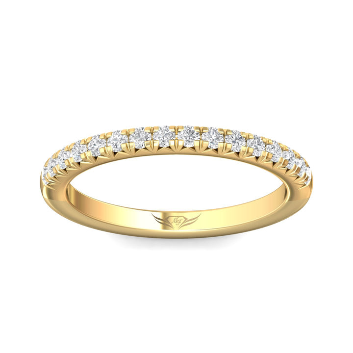 18K Gold Yellow Micropave Wedding Band from the Micropave collection - DWBM8-.35_18KY