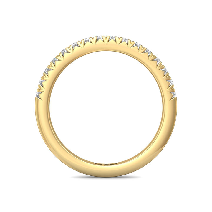 18K Gold Yellow Micropave Wedding Band from the Micropave collection - DWBM8-.35_18KY