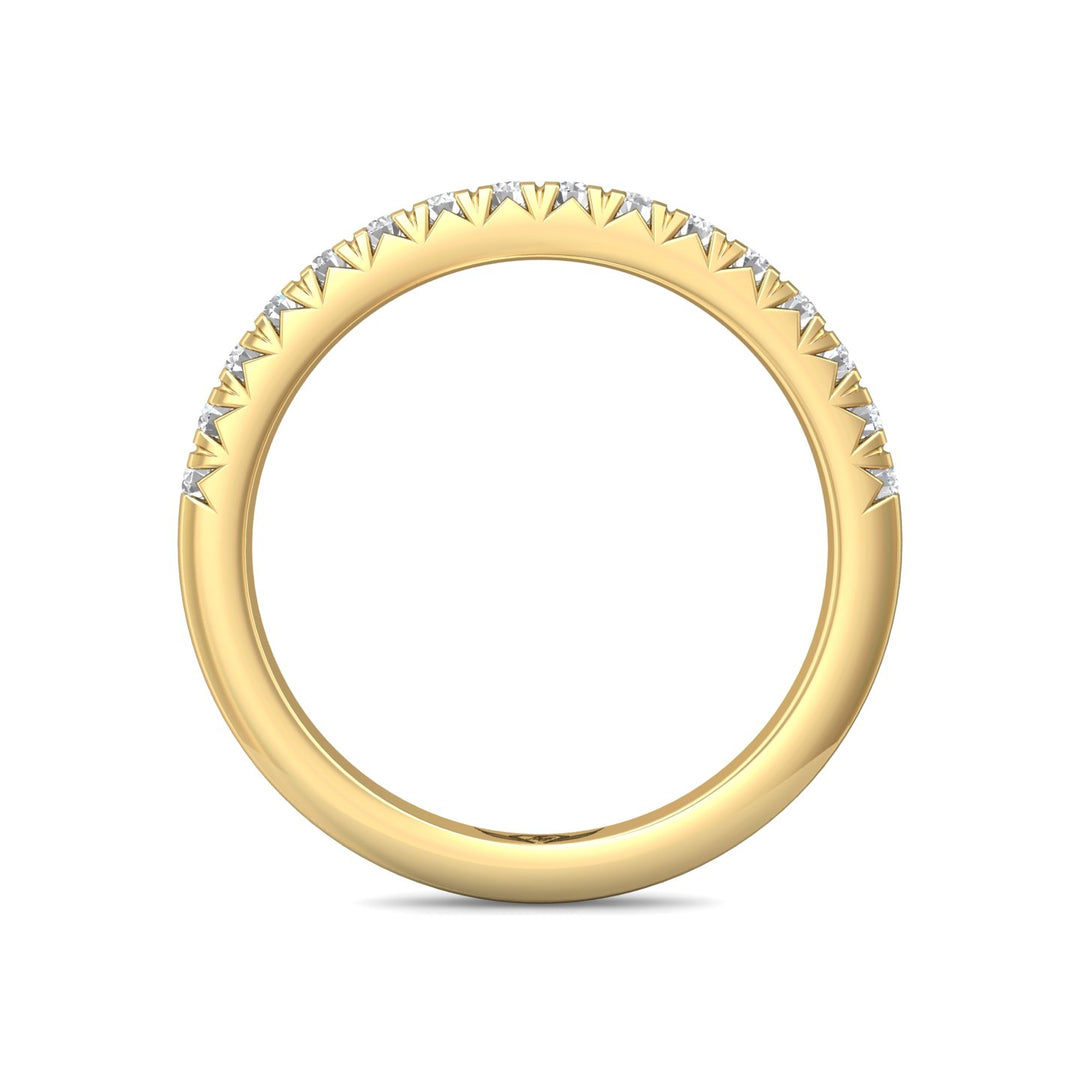 14K Gold Yellow Micropave Wedding Band from the Micropave collection - DWBM8-.35_14KY