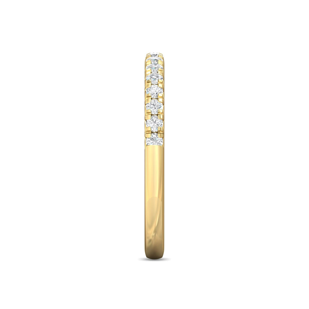 14K Gold Yellow Micropave Wedding Band from the Micropave collection - DWBM8-.35_14KY
