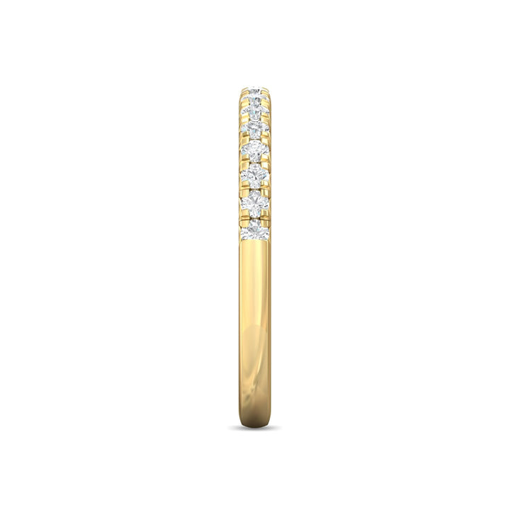 14K Gold Yellow Micropave Wedding Band from the Micropave collection - DWBM8-.35_14KY