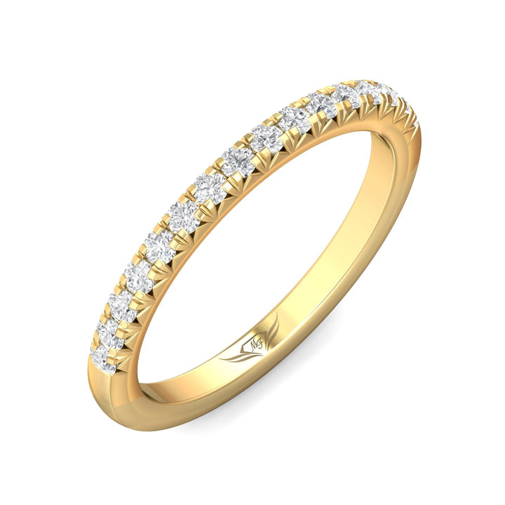 18K Gold Yellow Micropave Wedding Band from the Micropave collection - DWBM8-.35_18KY
