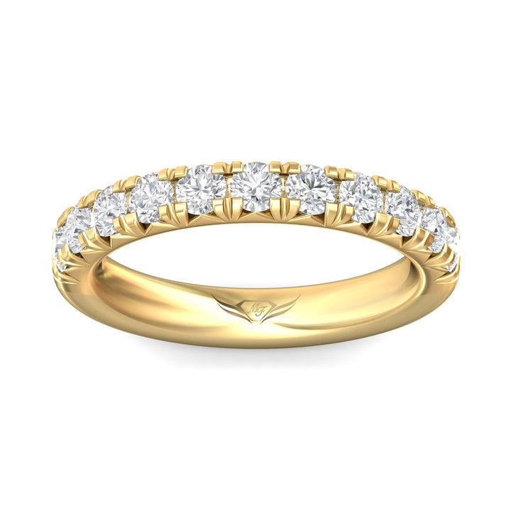 18K Gold Yellow Micropave Wedding Band from the Micropave collection - DWBM8-1.00_18KY