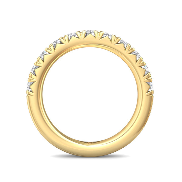 14K Gold Yellow Micropave Wedding Band from the Micropave collection - DWBM8-1.00_14KY