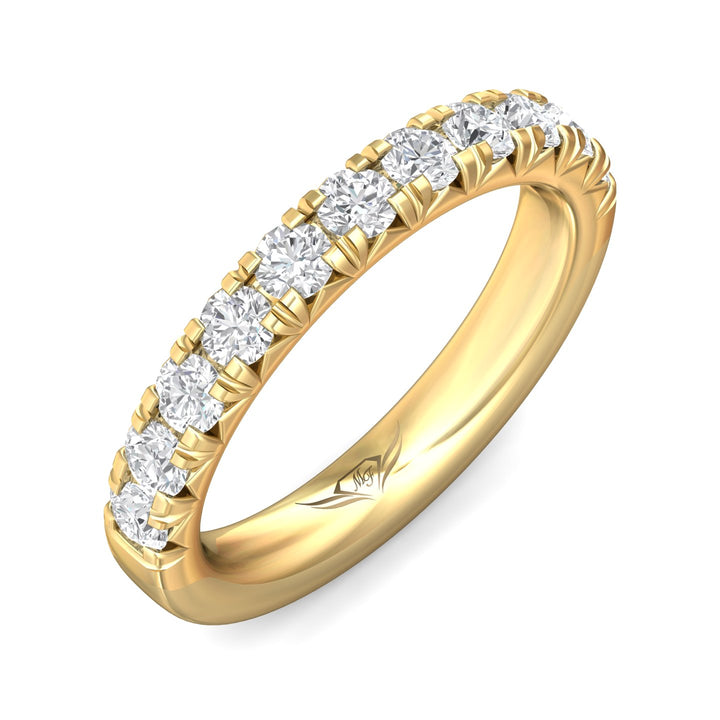 14K Gold Yellow Micropave Wedding Band from the Micropave collection - DWBM8-1.00_14KY