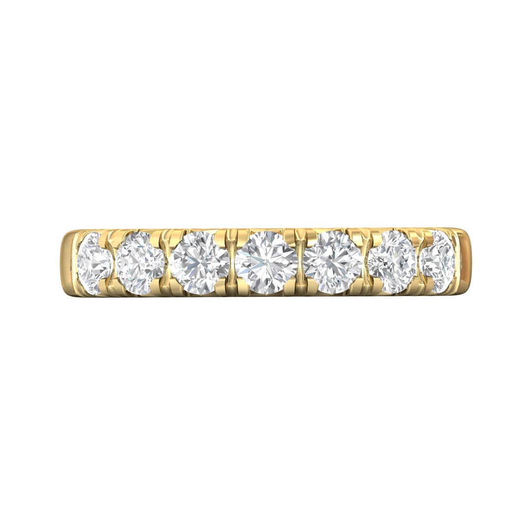 14K Gold Yellow Micropave Wedding Band from the Micropave collection - DWBM8-7-1.00_14KY