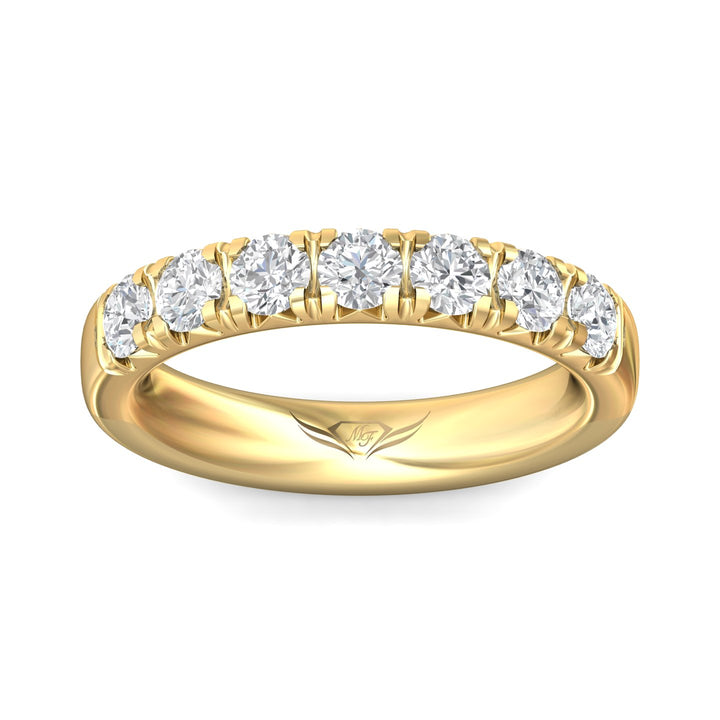 18K Gold Yellow Micropave Wedding Band from the Micropave collection - DWBM8-7-1.00_18KY