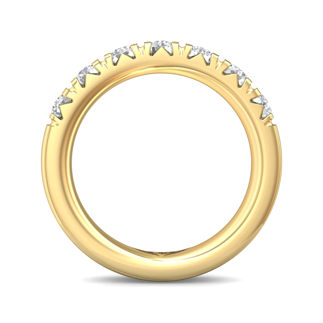 14K Gold Yellow Micropave Wedding Band from the Micropave collection - DWBM8-7-1.00_14KY