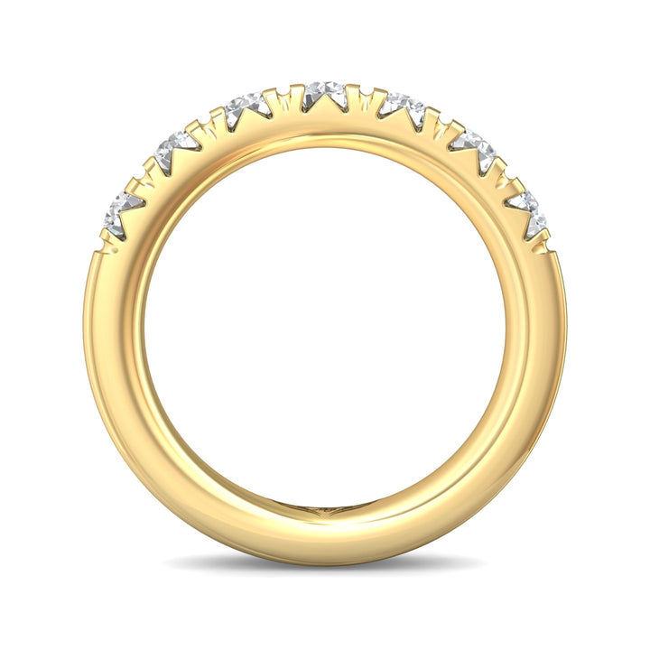 18K Gold Yellow Micropave Wedding Band from the Micropave collection - DWBM8-7-1.00_18KY