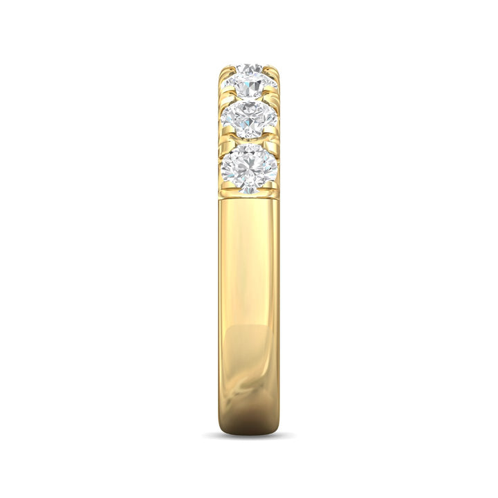 14K Gold Yellow Micropave Wedding Band from the Micropave collection - DWBM8-7-1.00_14KY