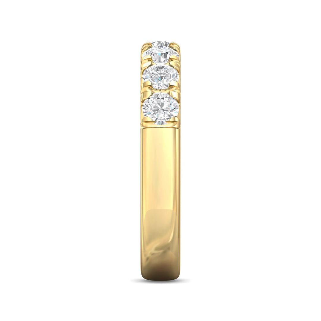 18K Gold Yellow Micropave Wedding Band from the Micropave collection - DWBM8-7-1.00_18KY