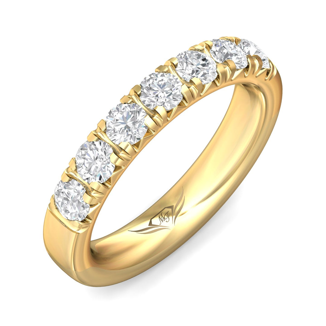 14K Gold Yellow Micropave Wedding Band from the Micropave collection - DWBM8-7-1.00_14KY