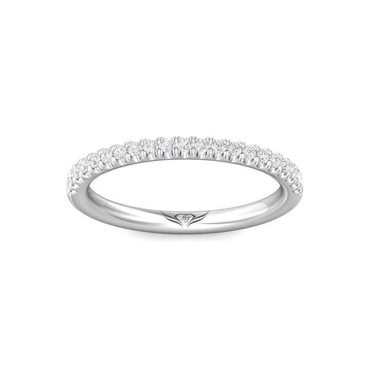 Platinum White Micropave Wedding Band from the Micropave collection - DWBM92XS_PlatW