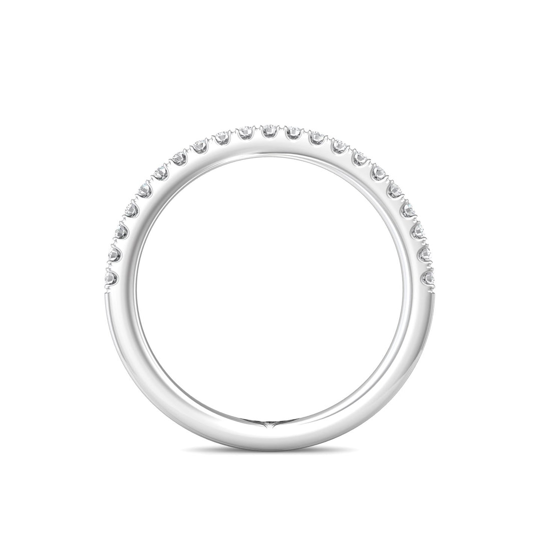 14K Gold White Micropave Wedding Band from the Micropave collection - DWBM92XS_14KW