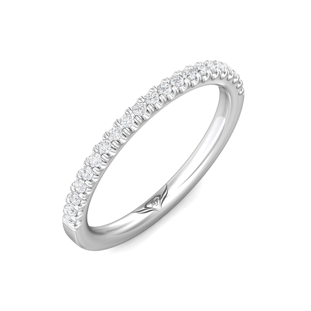 Platinum White Micropave Wedding Band from the Micropave collection - DWBM92XS_PlatW