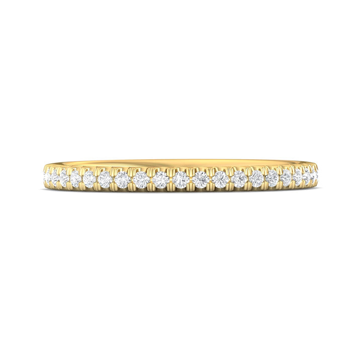 18K Gold Yellow Micropave Wedding Band from the Micropave collection - DWBM91XS_18KY