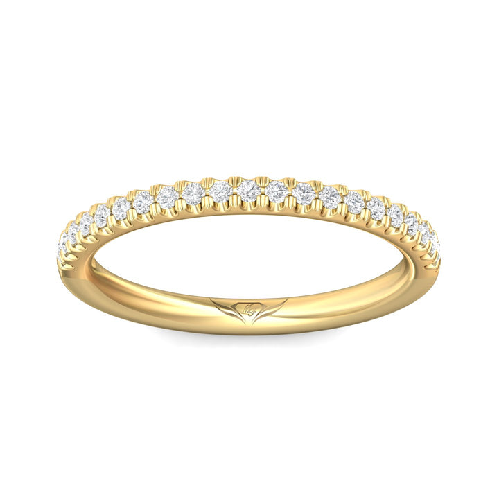 14K Gold Yellow Micropave Wedding Band from the Micropave collection - DWBM91XS_14KY