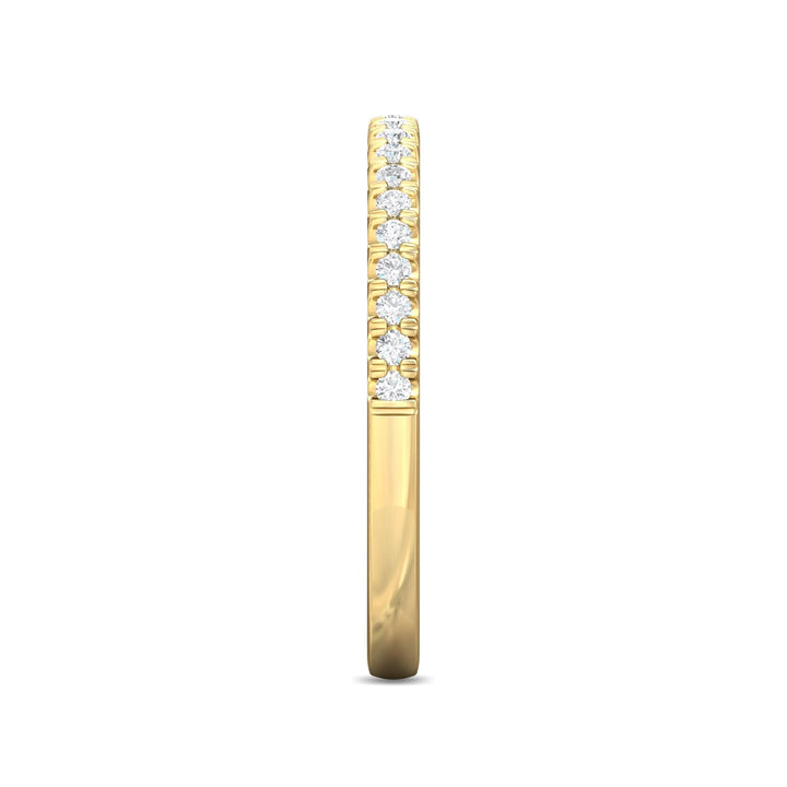 14K Gold Yellow Micropave Wedding Band from the Micropave collection - DWBM91XS_14KY