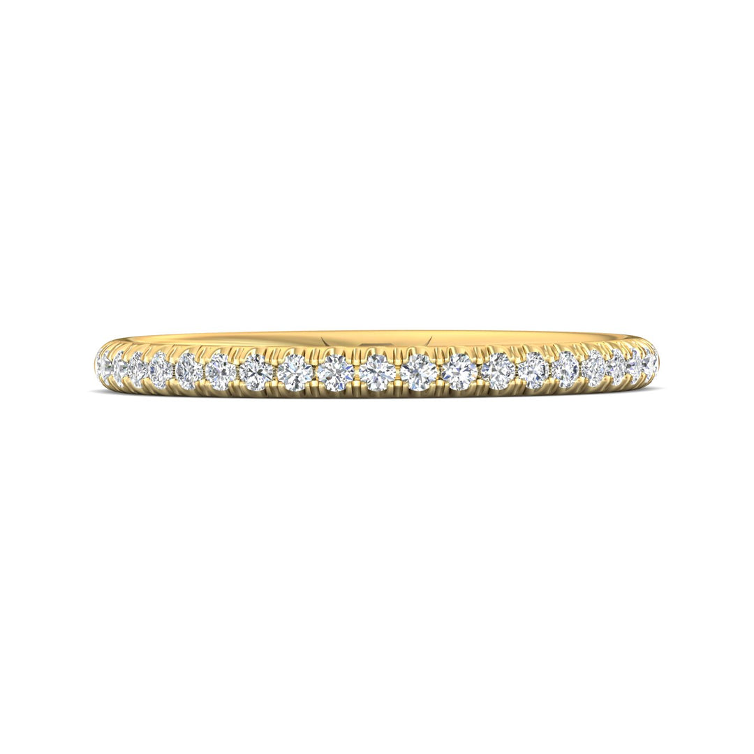 18K Gold Yellow Micropave Wedding Band from the Micropave collection - DWBM92XS_18KY