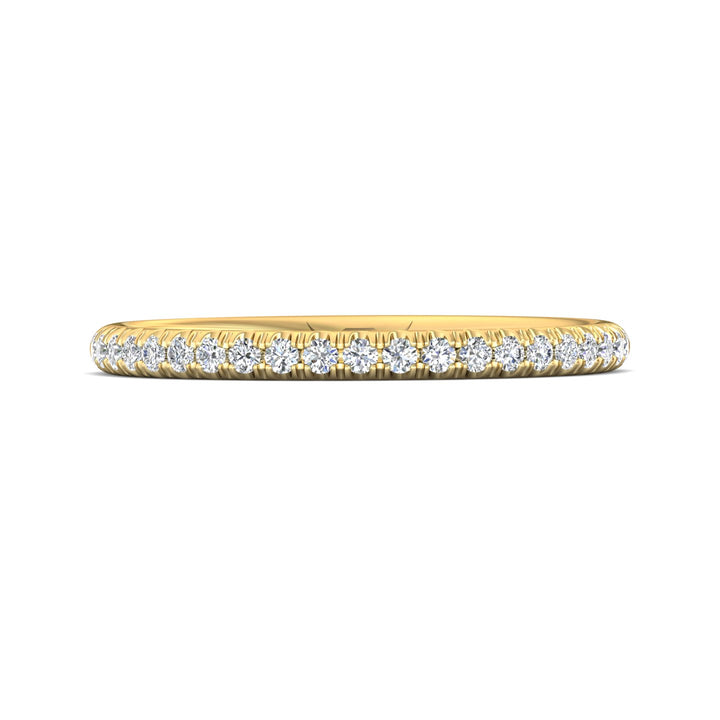 18K Gold Yellow Micropave Wedding Band from the Micropave collection - DWBM92XS_18KY