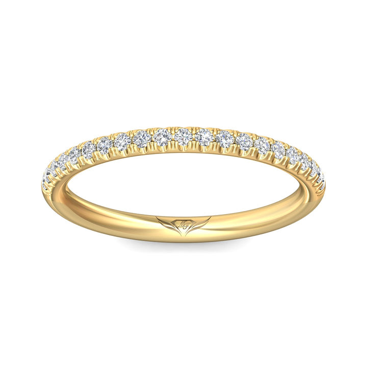 14K Gold Yellow Micropave Wedding Band from the Micropave collection - DWBM92XS_14KY