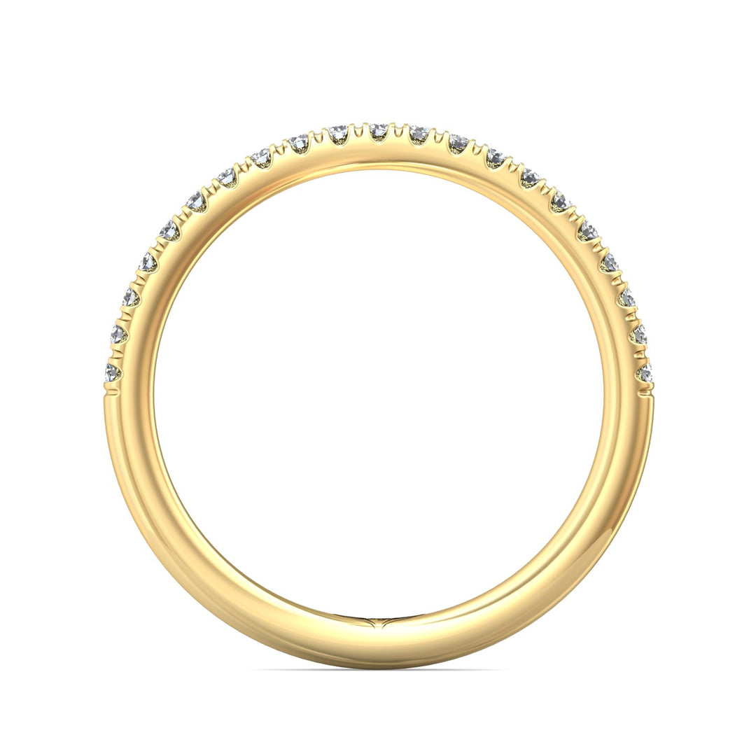 18K Gold Yellow Micropave Wedding Band from the Micropave collection - DWBM92XS_18KY