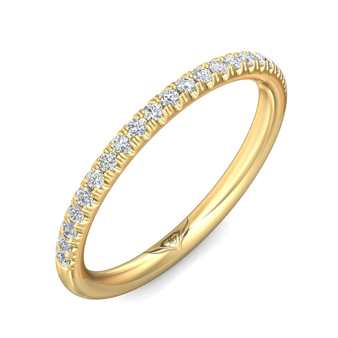 18K Gold Yellow Micropave Wedding Band from the Micropave collection - DWBM92XS_18KY