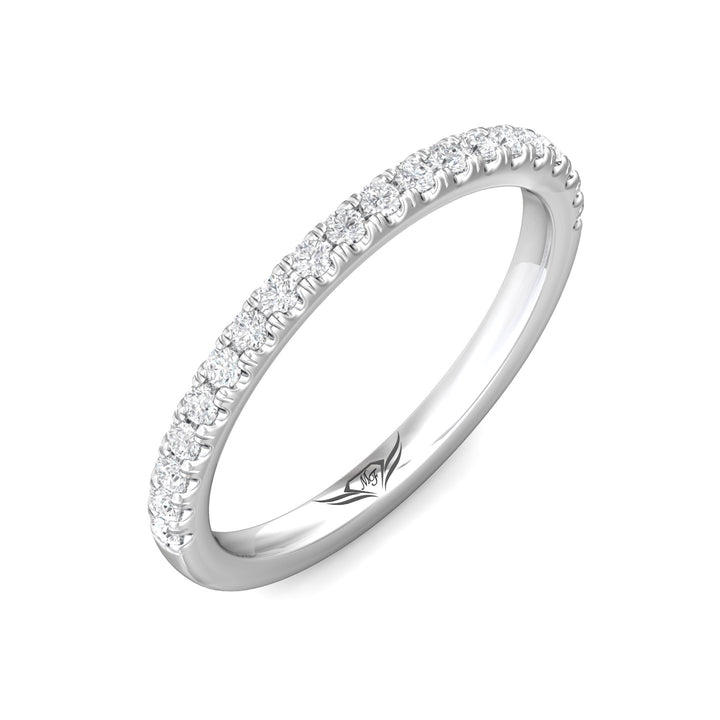 Platinum White Micropave Wedding Band from the Micropave collection - DWBM98_PlatW