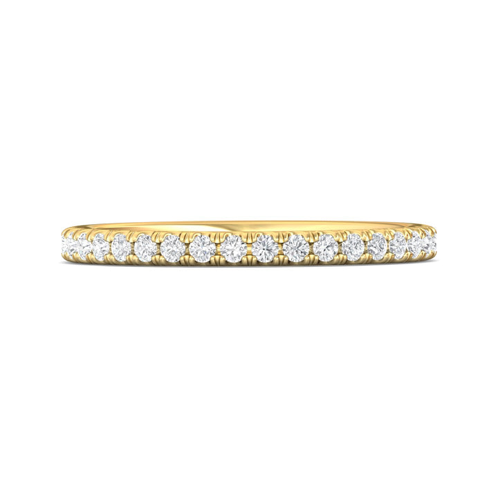 18K Gold Yellow Micropave Wedding Band from the Micropave collection - DWBM98_18KY