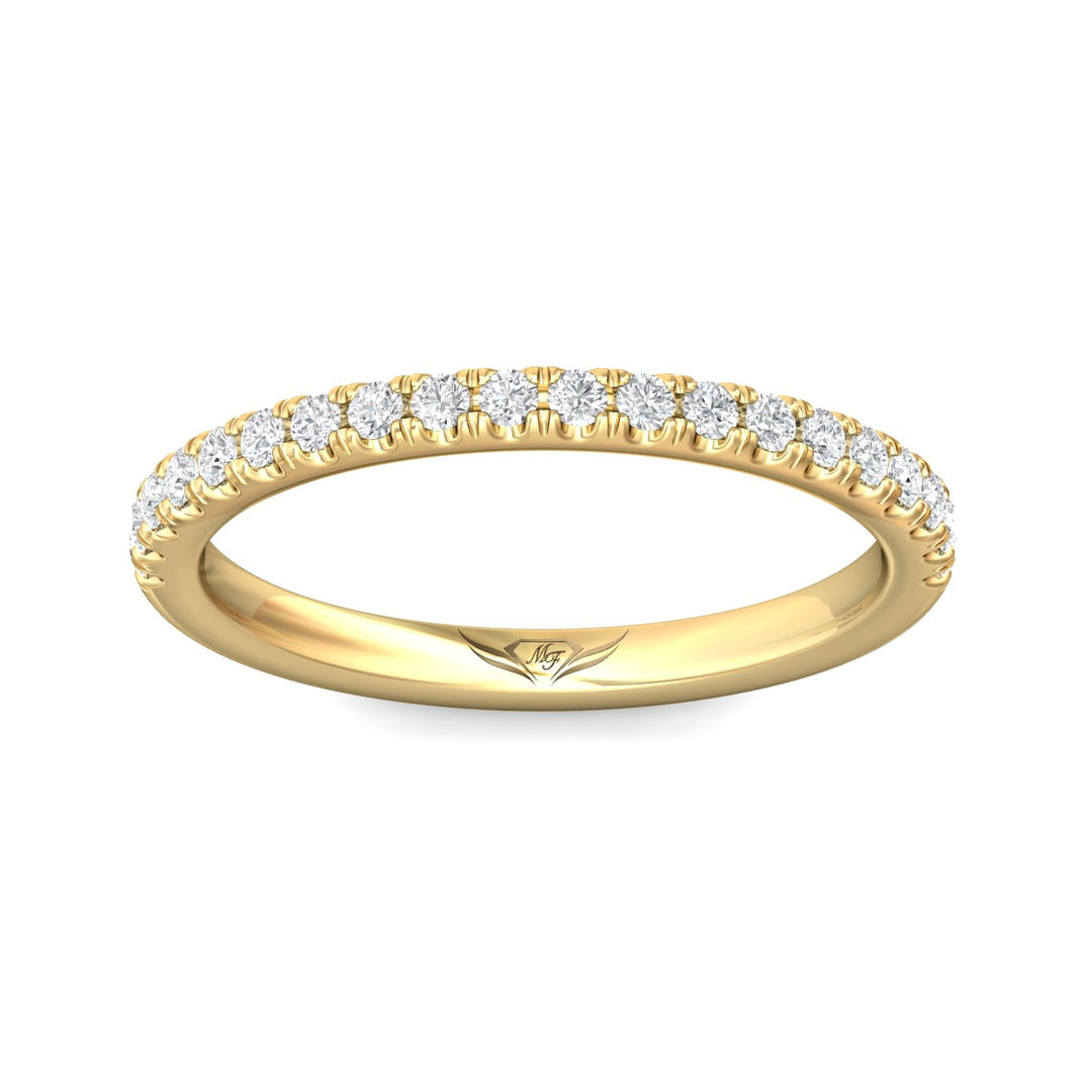 14K Gold Yellow Micropave Wedding Band from the Micropave collection - DWBM98_14KY