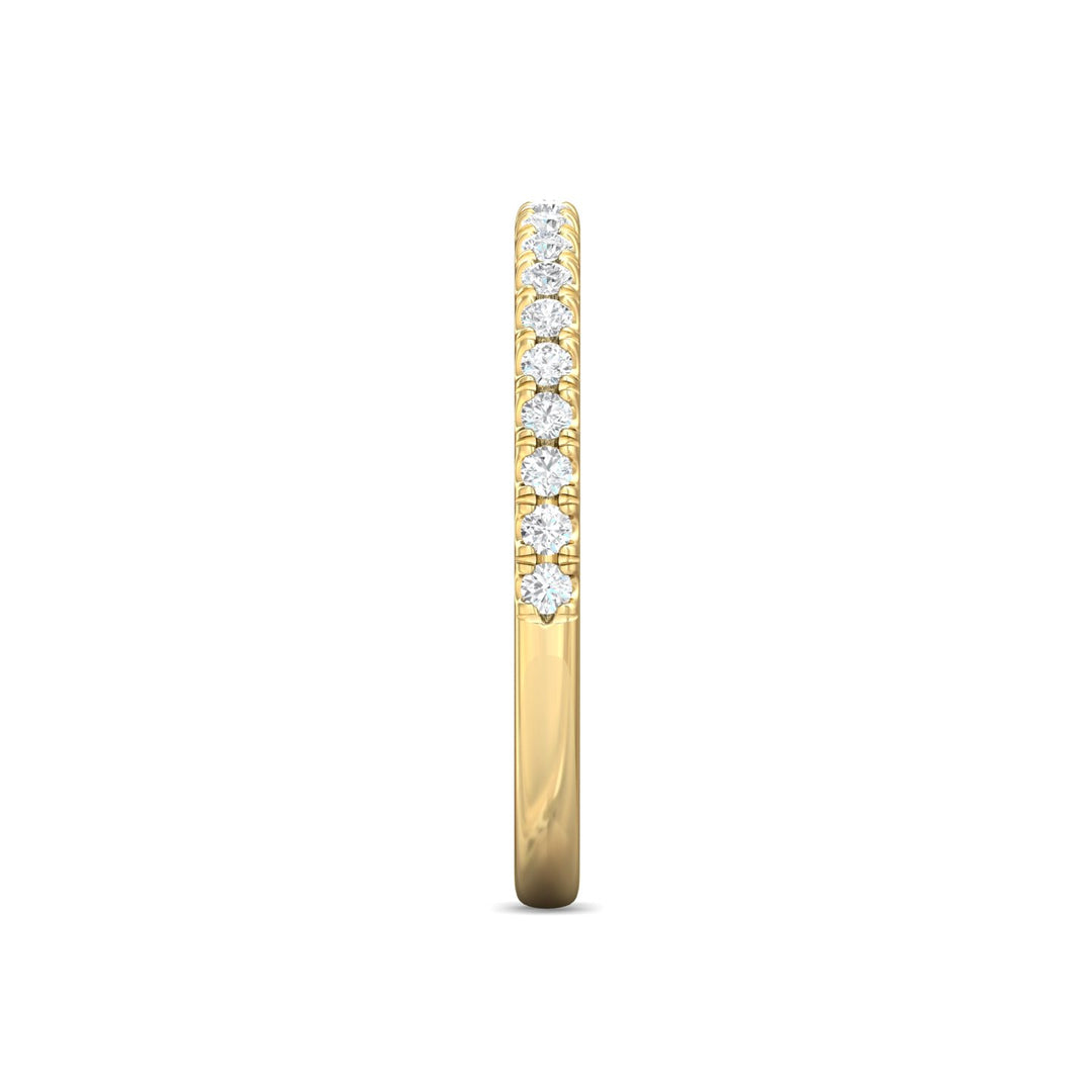 14K Gold Yellow Micropave Wedding Band from the Micropave collection - DWBM98_14KY