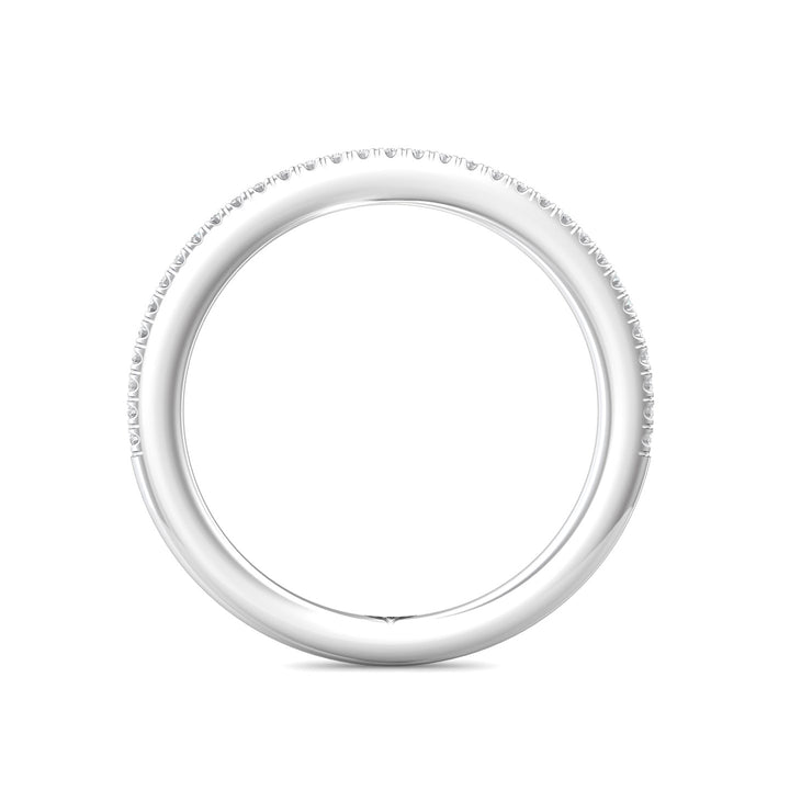 Platinum White Micropave Wedding Band from the Micropave collection - DWBMH27XS_PlatW
