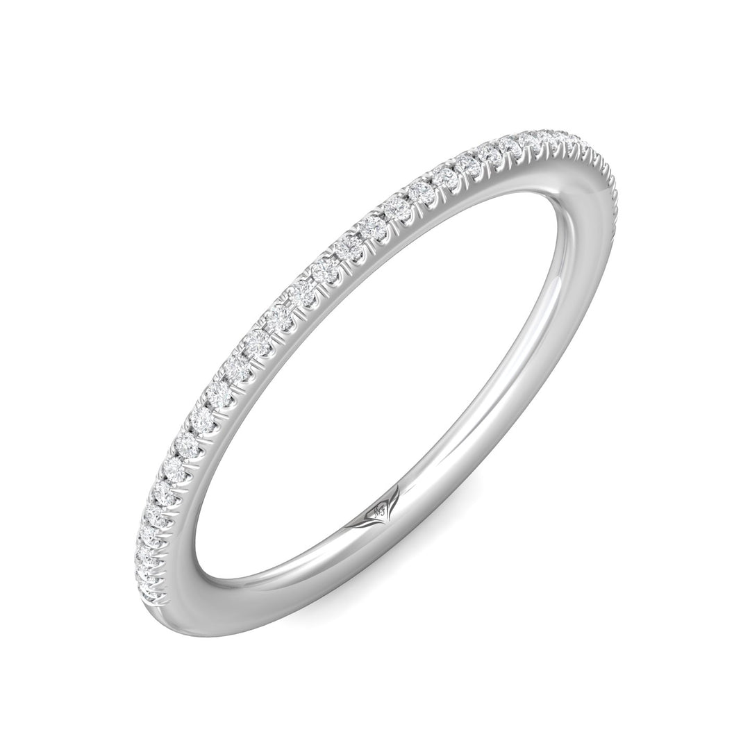 Platinum White Micropave Wedding Band from the Micropave collection - DWBMH27XS_PlatW